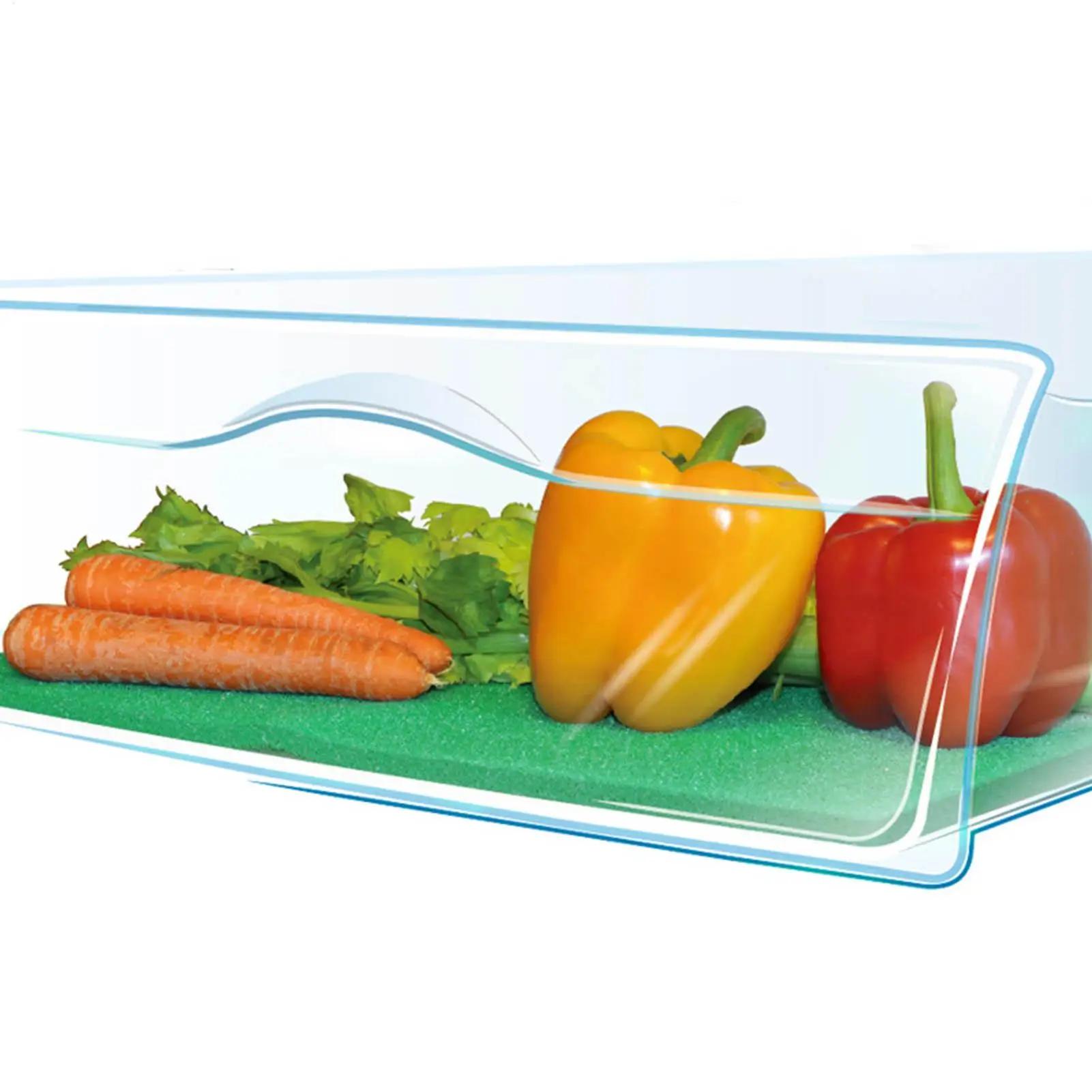Fridge Drawer Liners Washable 10PCS Washable & Reusable Crisper Life Extender Liner 45 X 29 X 0.3cm Vegetable Fresh Keeping Mat