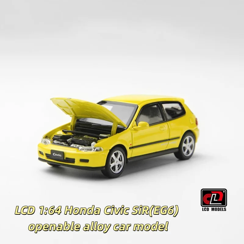 

1:64 Honda Civic SiR (EG6) открывающаяся крышка, модель автомобиля из литого под давлением сплава, для подростков, для игр, украшение для взрослых, детский подарок.
