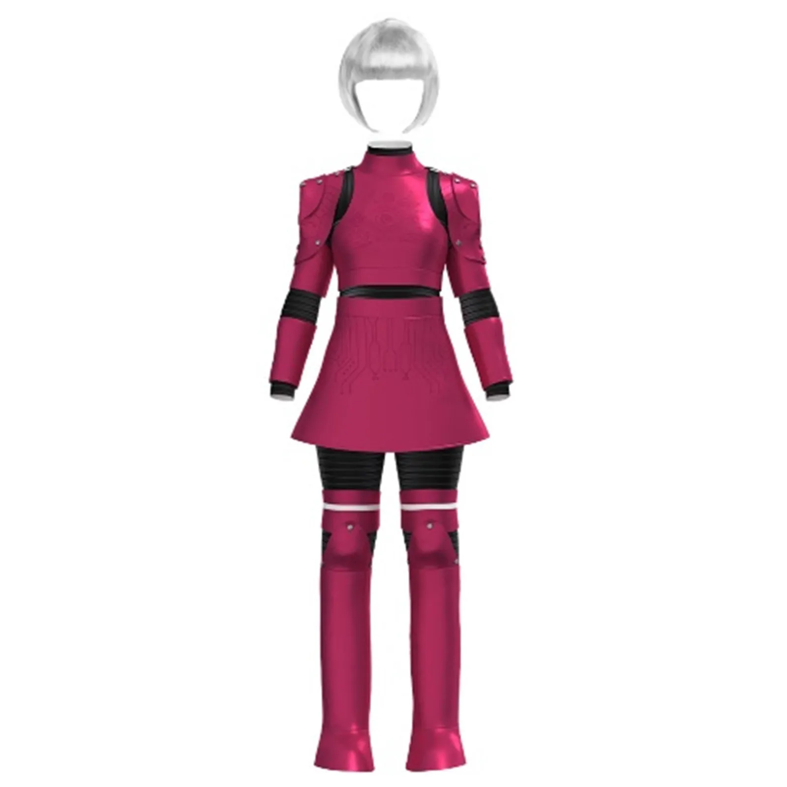 

Костюм для косплея из фильма 2,0, костюм джун-комбинезон для девочек, красный мех, костюм для вечеринки на Хэллоуин, униформа для ролевых игр для детей