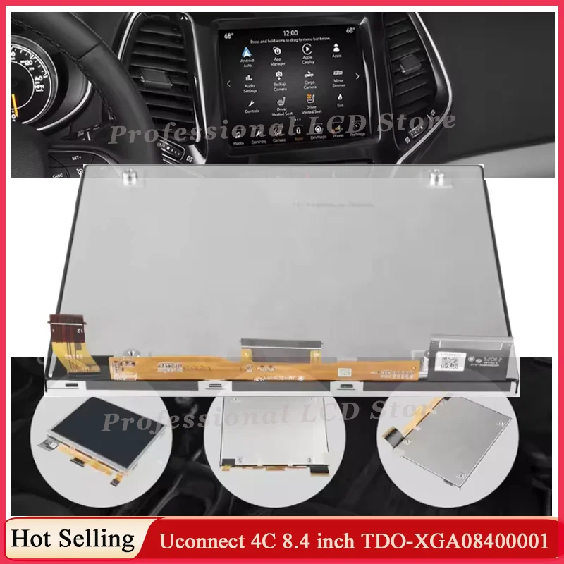 Uconnect 4C 8.4Inch TDO-XGA084 LCD Screen For J eepDodge RAM Grand Cherokee-Chrysler 2018-2024 Radio Navigation TDO-XGA08400001
