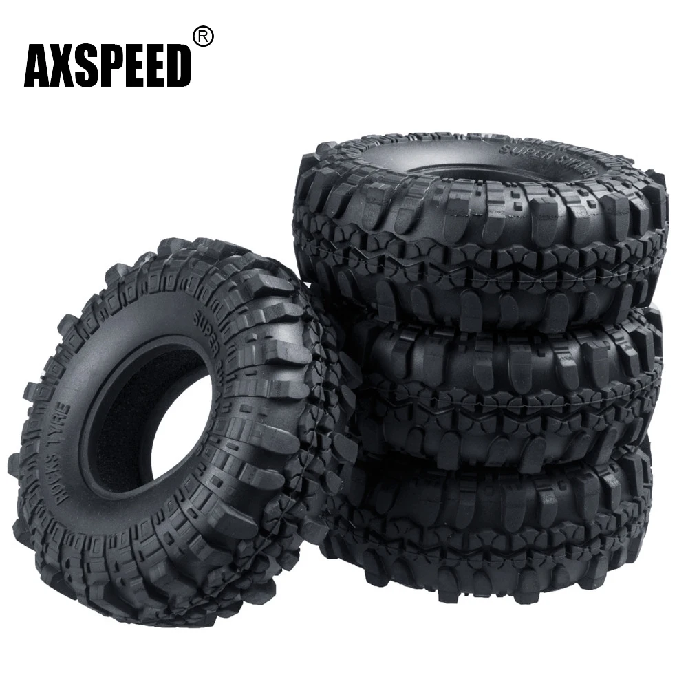 AXSPEED-neumático de goma Rocks para coche teledirigido, 1,9 pulgadas, 107mm, 137mm, 2,2 pulgadas, para 1/10 Axial SCX10 90046 TRX4 D90 D110