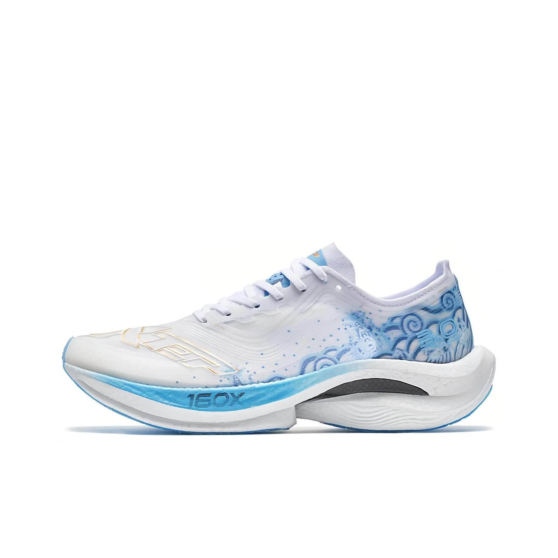 XTEP 160X 3.0 Slip Resistant Abrasion Resistant Low top Running Shoes Men's White Blue 978119110107/