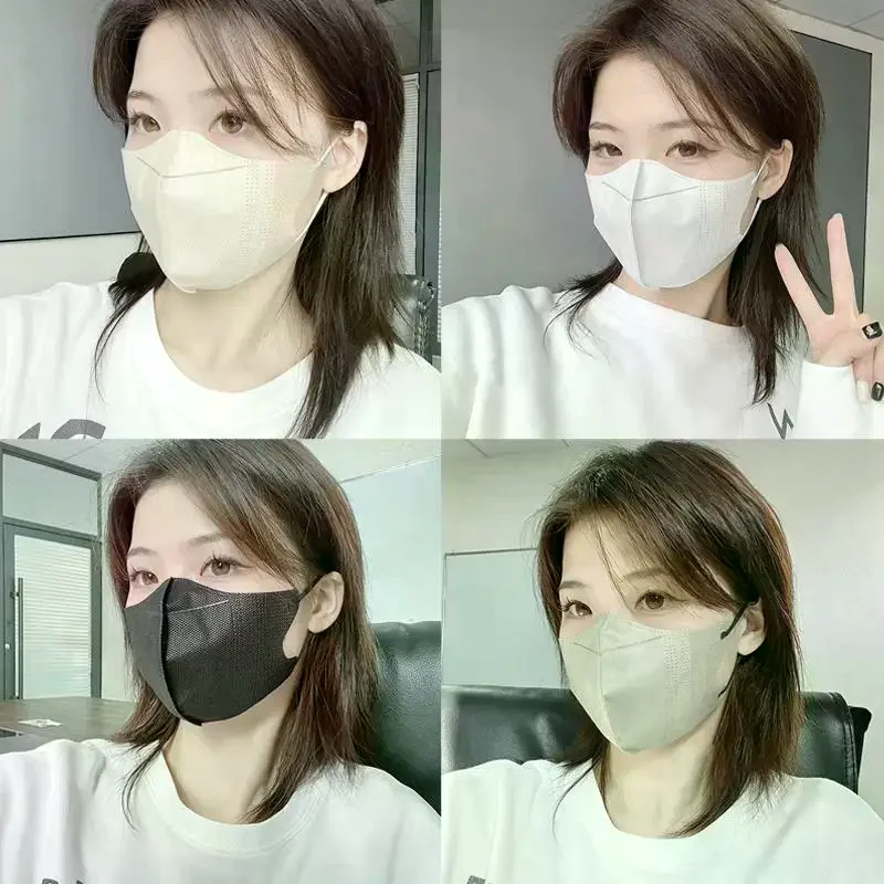100Pcs 3D Protective Masks Secure Fit Disposable Masks for School and University Students