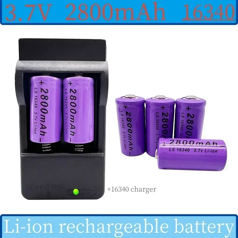 

2024 The Latest 14500 Lithium Battery 3.7V 3000mAh Rechargeable Battery Flashlight Battery LED Flashlight Toy+charger NI-MH