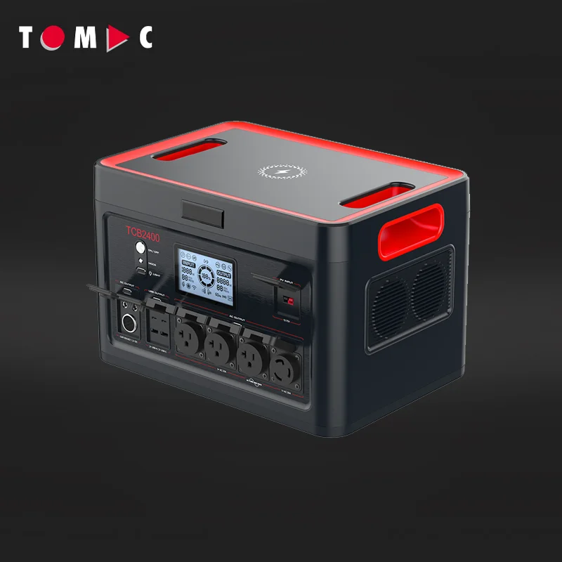 CE Certified 3072Wh LiFePO4 Battery 2400W Portable Solar Energy Power Station For Outdoors, Home Backup