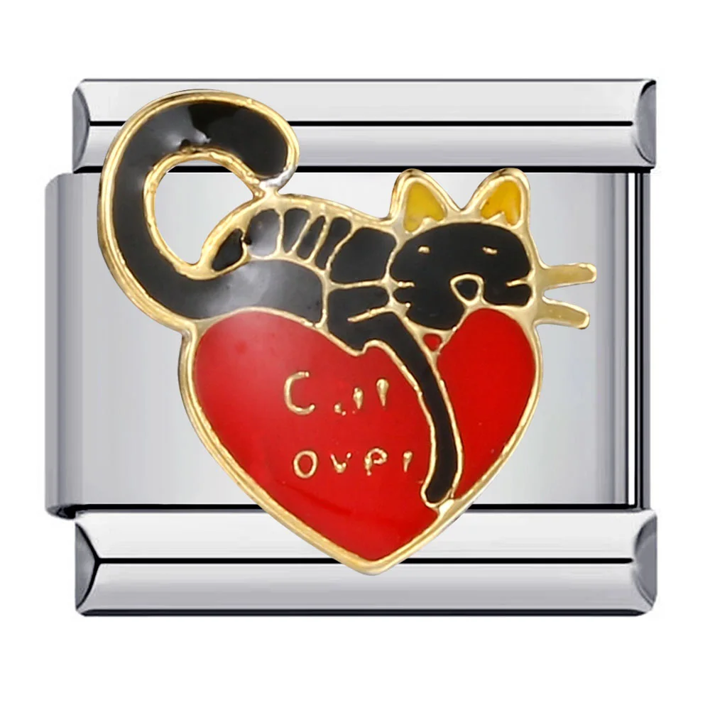 أساور حريمي إيطالية جذابة للرجال والنساء ، Y2k ، ملونة ، فولاذ مقاوم للصدأ ، خرزات مجوهرات ذاتية الصنع ، صناعة الخرز ، 9 * ، لطيفة