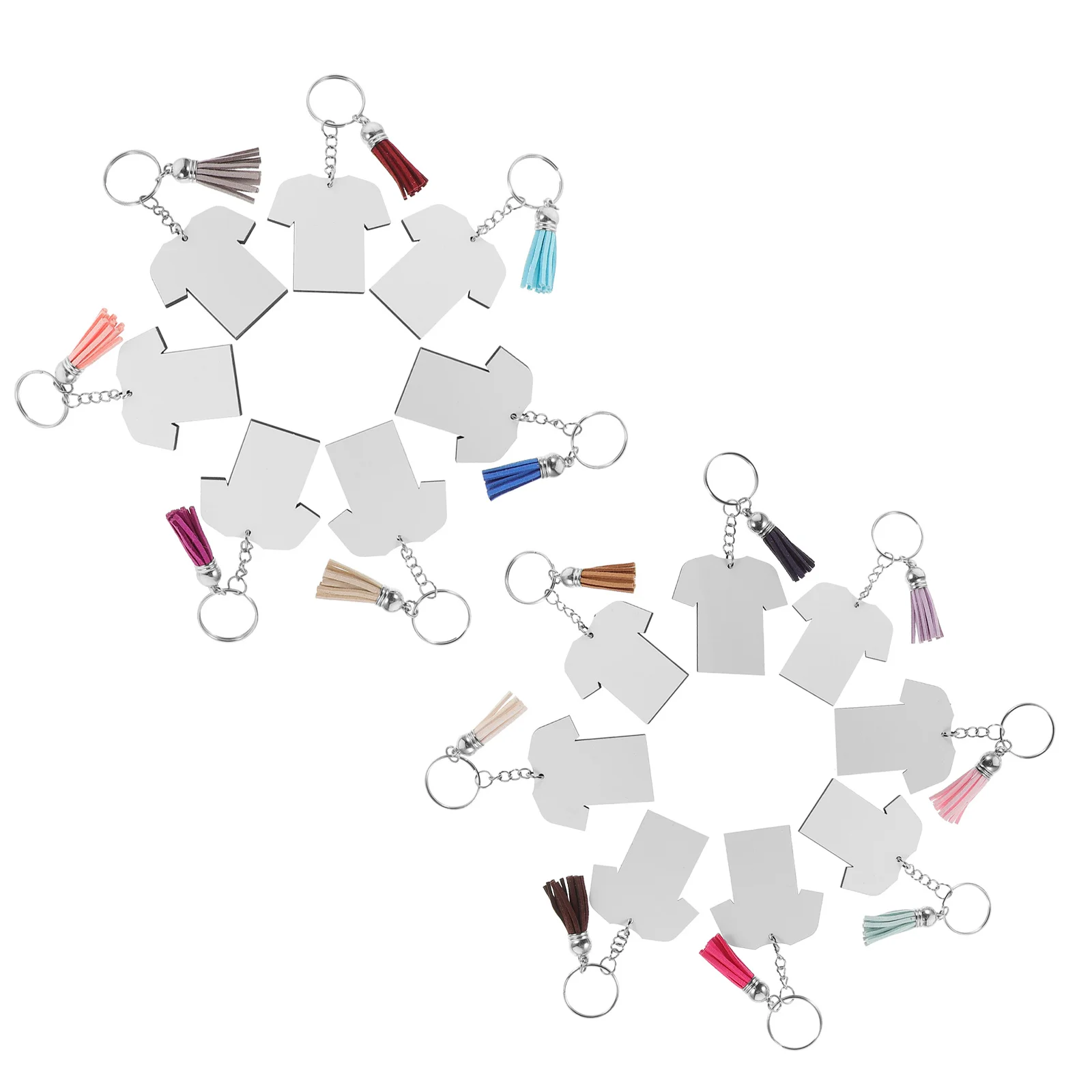 

30 set Diy Sublimation Blanks Key Chains Craft Supplies For Pendant Ornament Gift Tags Bulk Mdf Keychain Making Accessories