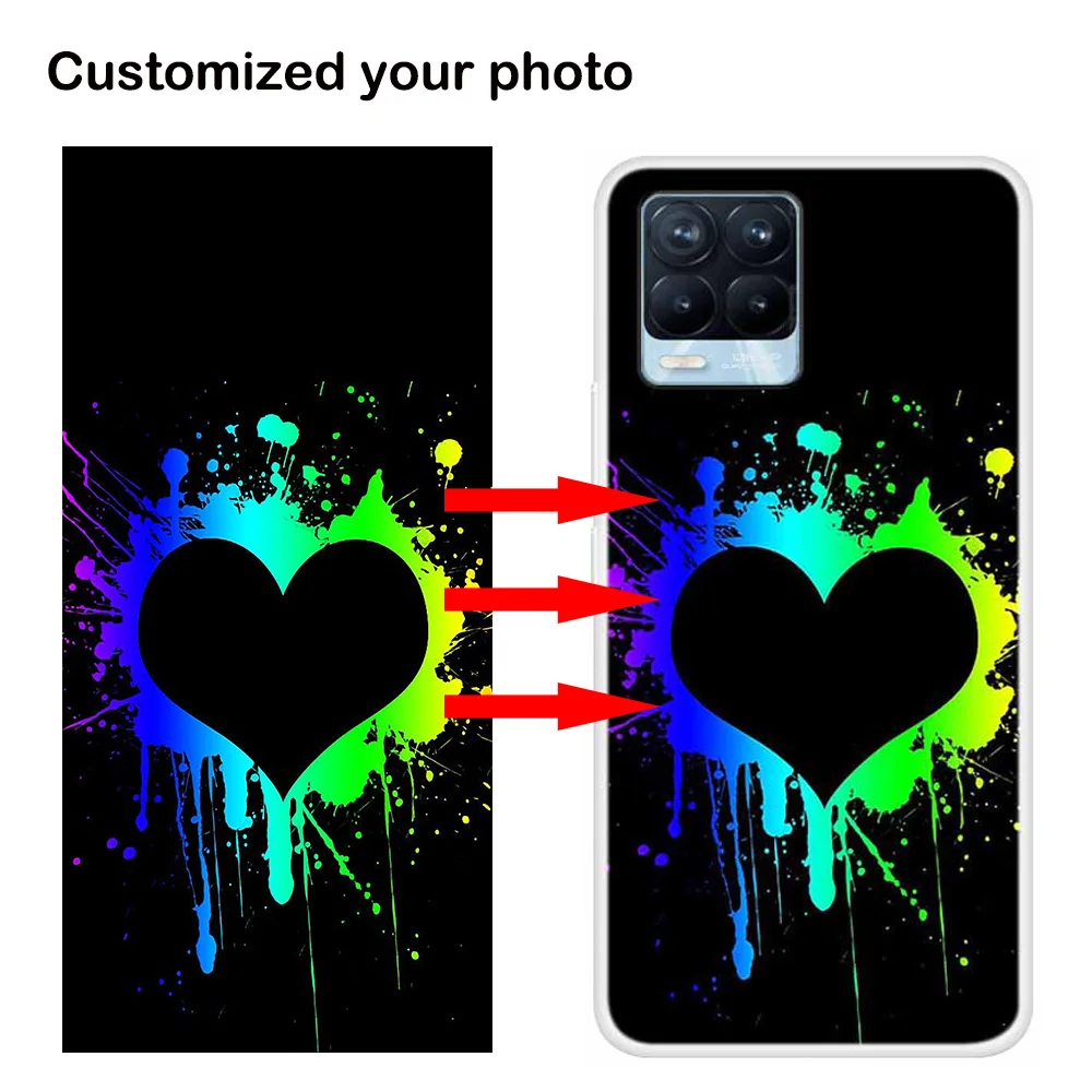 حافظات هاتف صور مخصصة لهاتف Realme 8 Pro C21y C21 C25 C11 2021 Narzo 50A 8i غطاء شفاف تصميم صورة ذاتية الصنع من البولي يوريثان