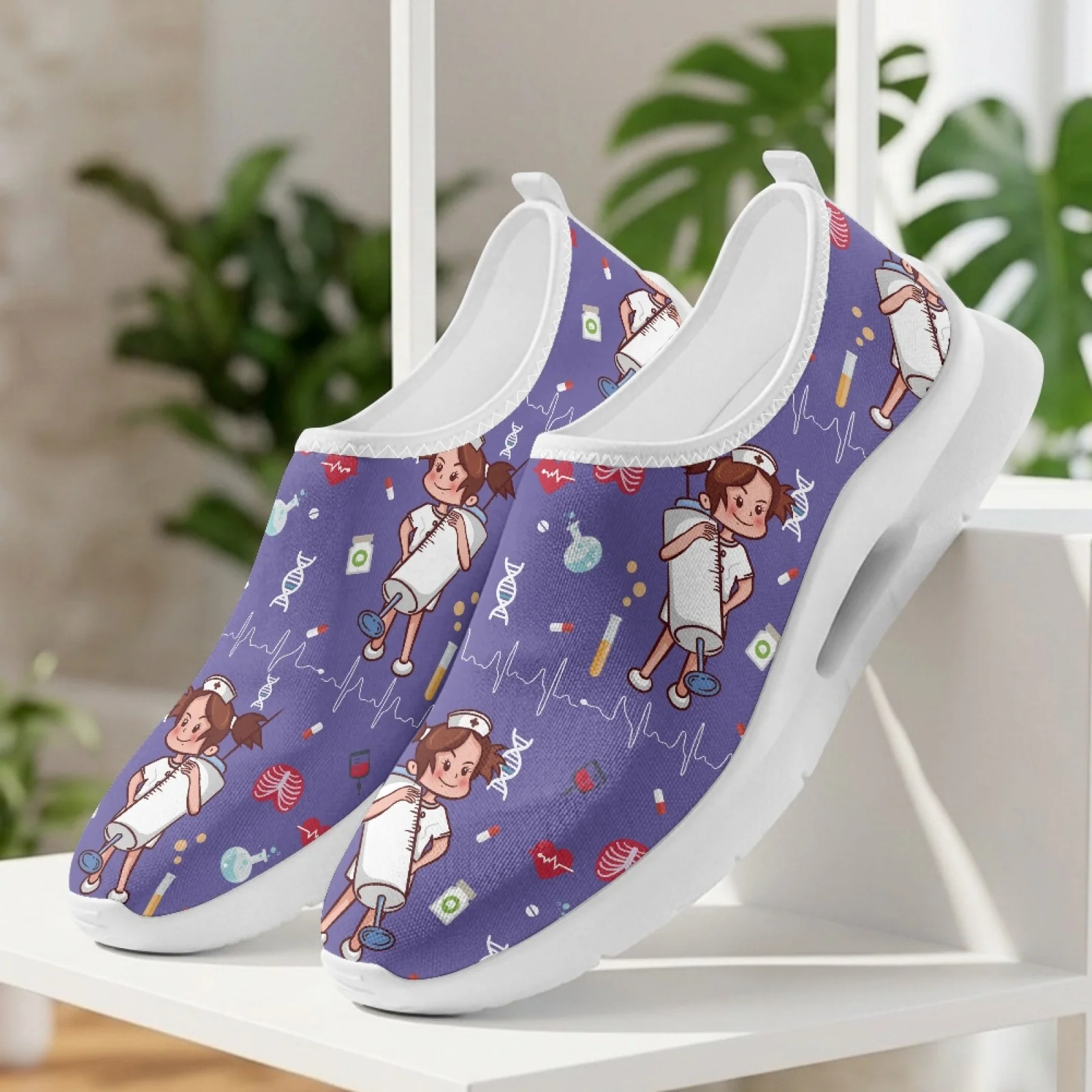 XIXIRIMIDO Chaussures à enfiler à bout large pour femmes, Chaussures d'infirmière, Baskets et chaussures décontractées pour hommes, Zapatillas de Mujer, Tenis Feminino, Chaussures d'infirmière