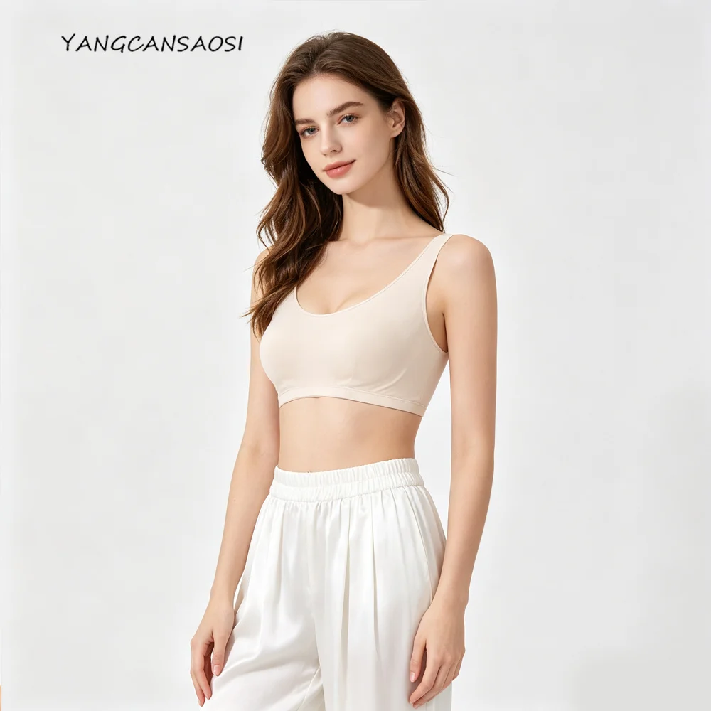 women's-new-90-natural-mulberry-silk-10-spandex-widened-shoulder-strap-seamless-integrated-ultra-thin-triangular-cup-underwear
