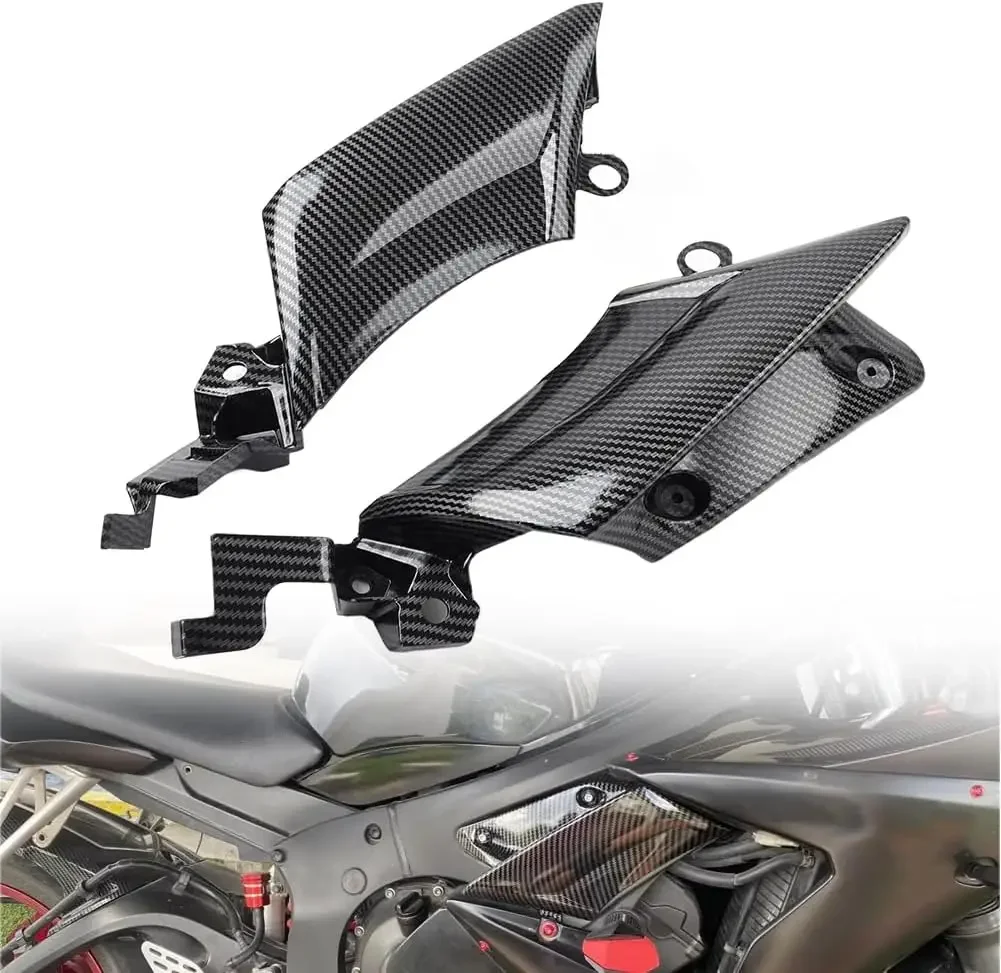 Motorcycle ABS Plastic Carbon Fiber Pattern Fairing Frame Side Cover Pane For YAMAHA YZF600 YZFR6 YZF R6 2003 2004 2005 03-05