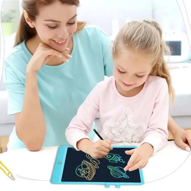 Doodle Board For Kids 10inch Colorful Electronic Board Drawing Pad Reusable Drawing Board Activity Learning Toys For