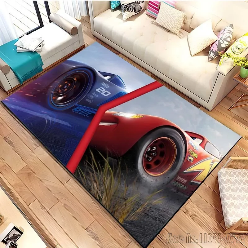 

3D Car Animation Racing Pattern MCQueen 95 Rug Carpets 80x120cm Decor for Kids Floor Mat Living Room Children's Bedroom