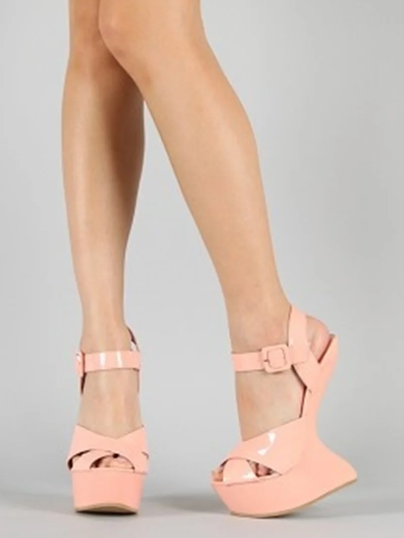 Strange Style Peep Toe Platfrom Sandals Sexy Pointed Toe Leather Size 35-48Custaomized New Arrivals Fashion Women Modern Shoes