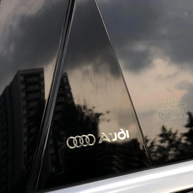 Metal Emblem Auto Decor Decals Car Window Wiper Stickers For Audi S Line A1 A2 A3 A4 A5 A6 A7 A8 S3 S4 S5 S6 S7 Q2 Q3 Q4 Q5 Q7