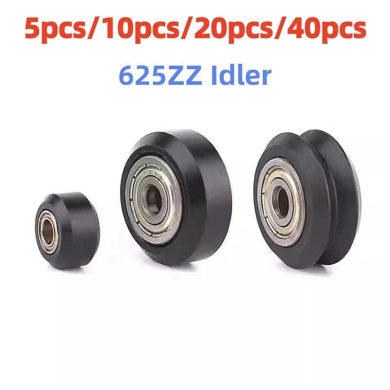 

5/10/20PCS CNC POM Wheel Pom Pulley Wheel With 625ZZ Idler Pulley Gear Passive Round Wheel Perlin Wheel for Ender 3 CR10 Profile