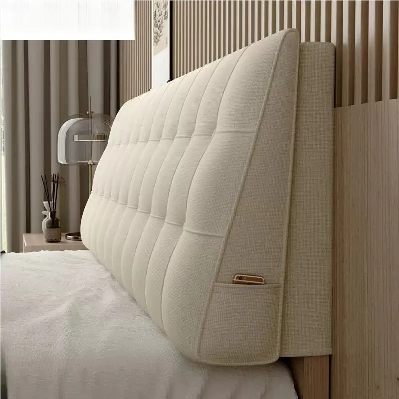  Tatami Self-Adhesive Bedside Pillow Soft Backrest Pad Bedroom Decorative Cushion Non-Removable Cover Support