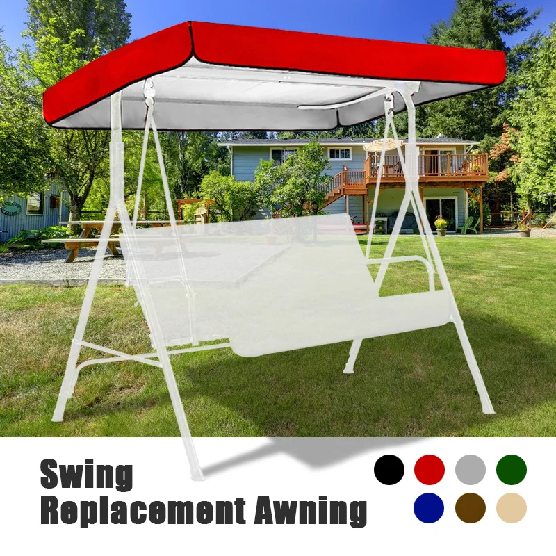 2 -3 Seat Replacement Canopy Awning Swings Cover Garden Outdoor Swing Chair Hammock Canopy Summer Waterproof