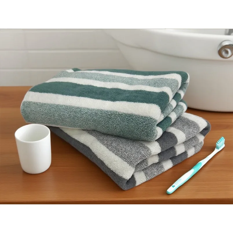 1-pack thick bath towel, strong water absorption and quick drying, non shedding, durable - very suitable for families, beaches,