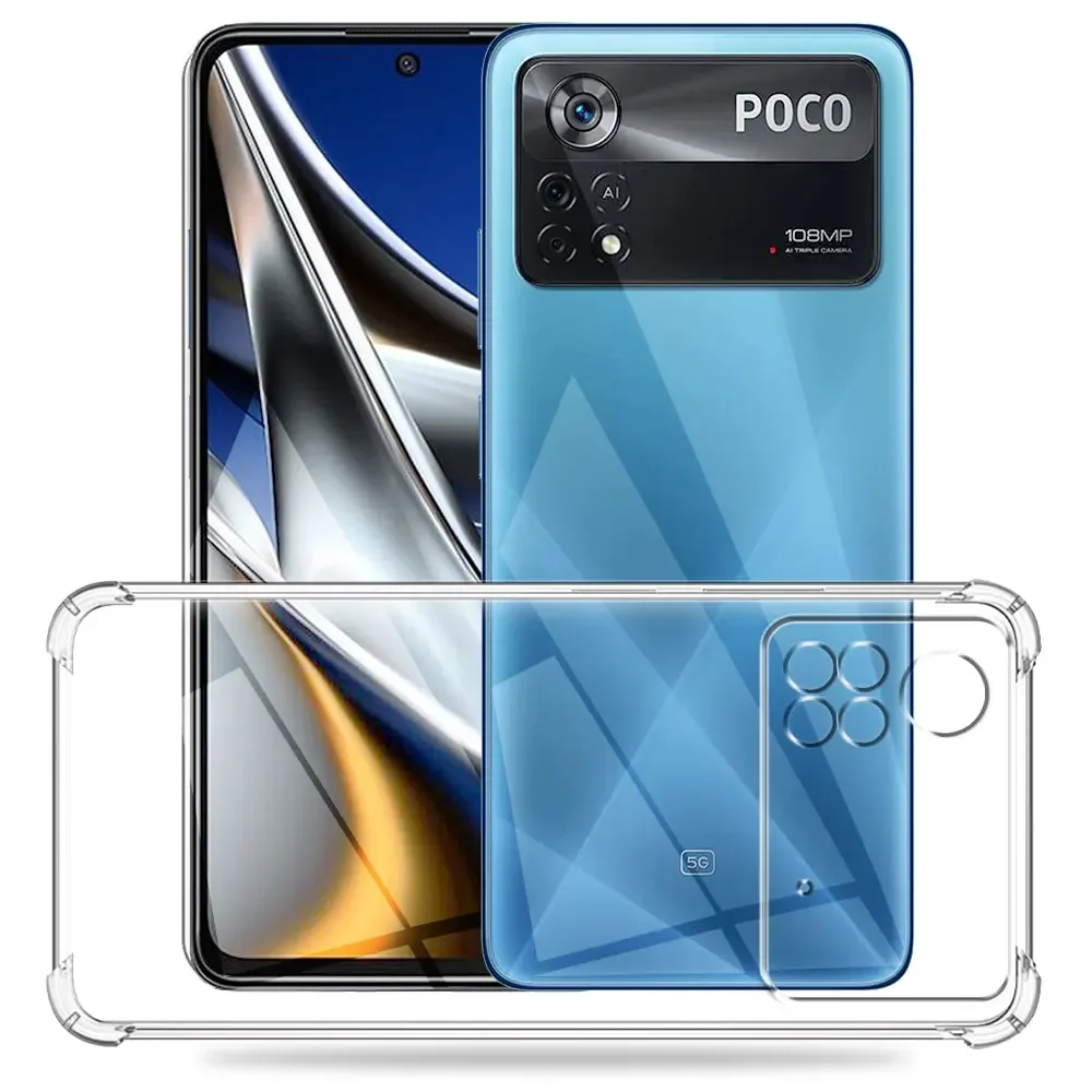 Per Xiaomi Poco X4 Pro 5G custodia custodia morbida in Silicone antiurto per Poco X4 Pro 5G custodia trasparente per telefono per Poco X4 Pro 5G