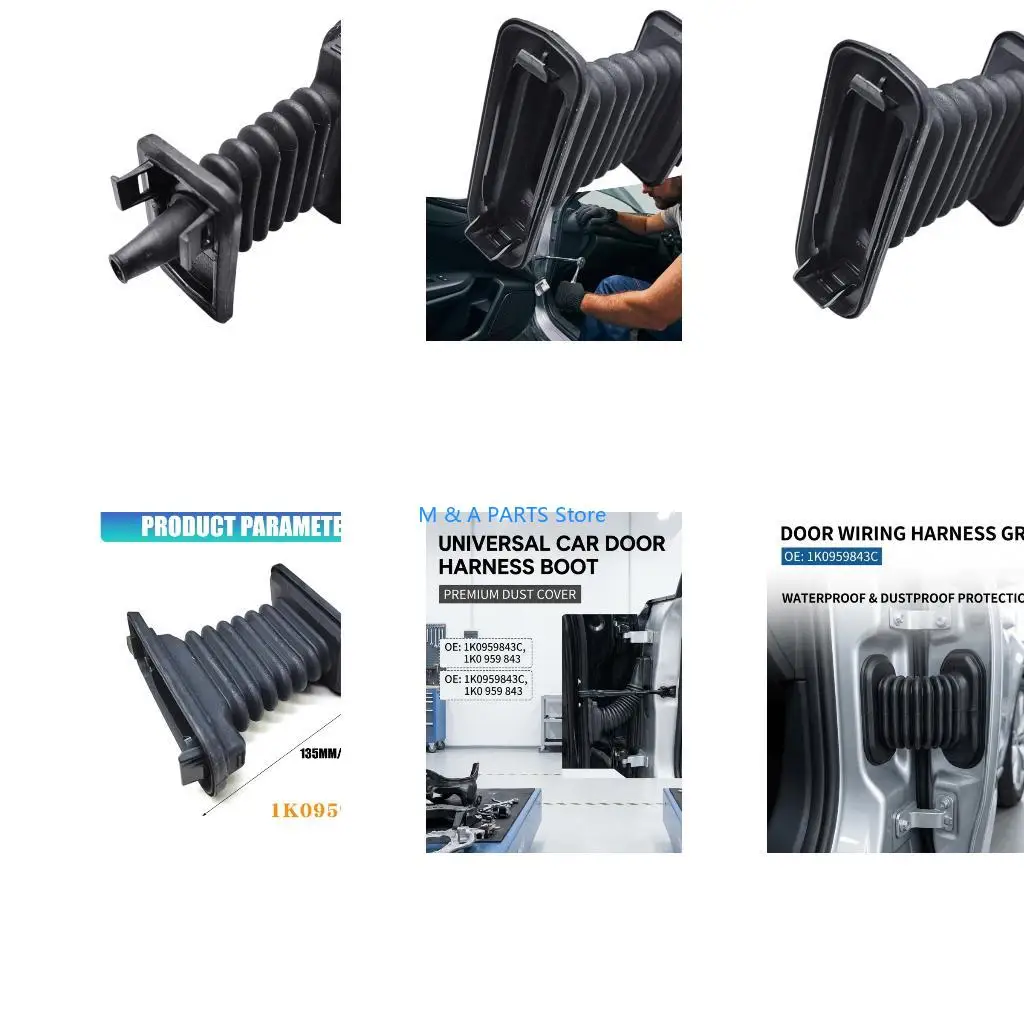 U1JF 1K0959843C Long Lasting ABS Automotive Door Threading Sheathing Wire Harness Dust Guard Protector Fits Specific Models