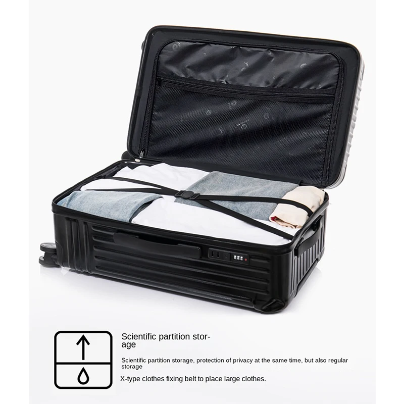 Wachtwoord Koffer 20/24/26 "Vrouwelijke Bagage Usb Bekerhouder Trolley Case Mannelijke Universele Wiel Verdikte Reistassen Cabinedrager