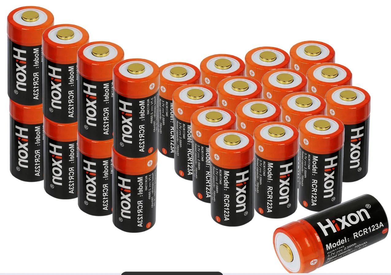 Kratax--12pcs RCR123a 700mAh 16340 Rechargeable Battery For Arlo HD Camera And Reolink Argus 3.7V Cr123a Rechargeable 1200cycles