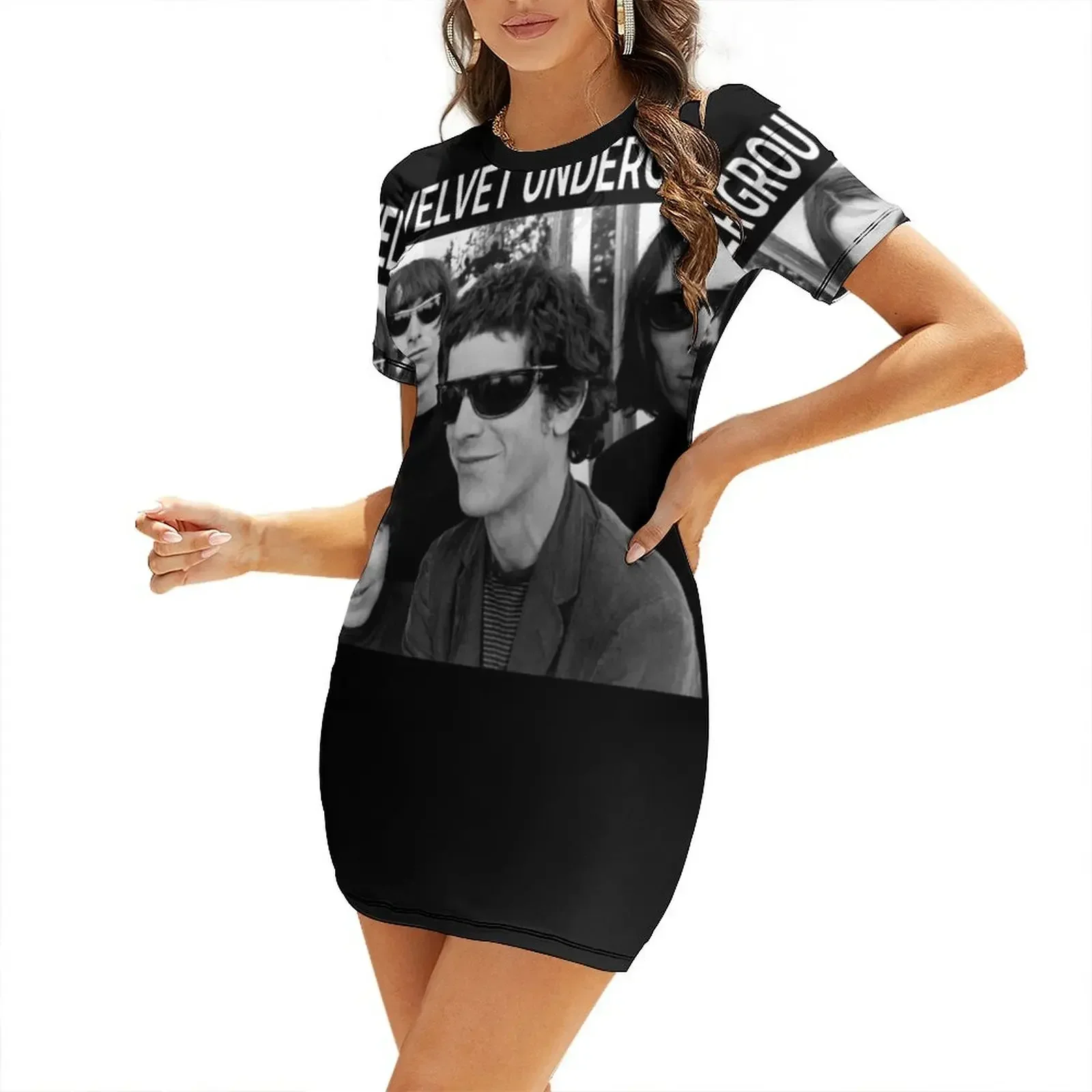 

The Velvet Underground vintage Short-Sleeved Dress Party dresses for women sensual sexy dress for women