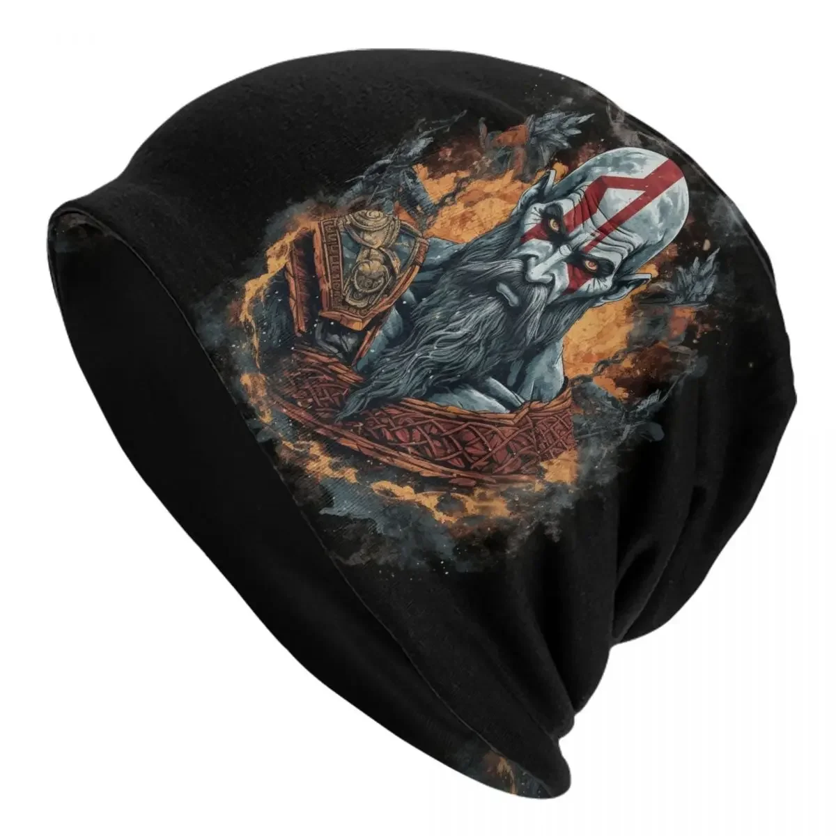 Popular  God Of War 3d Print Men and women Pullover Cap Beanies Hat For Men And Women Print Bonnet Hats