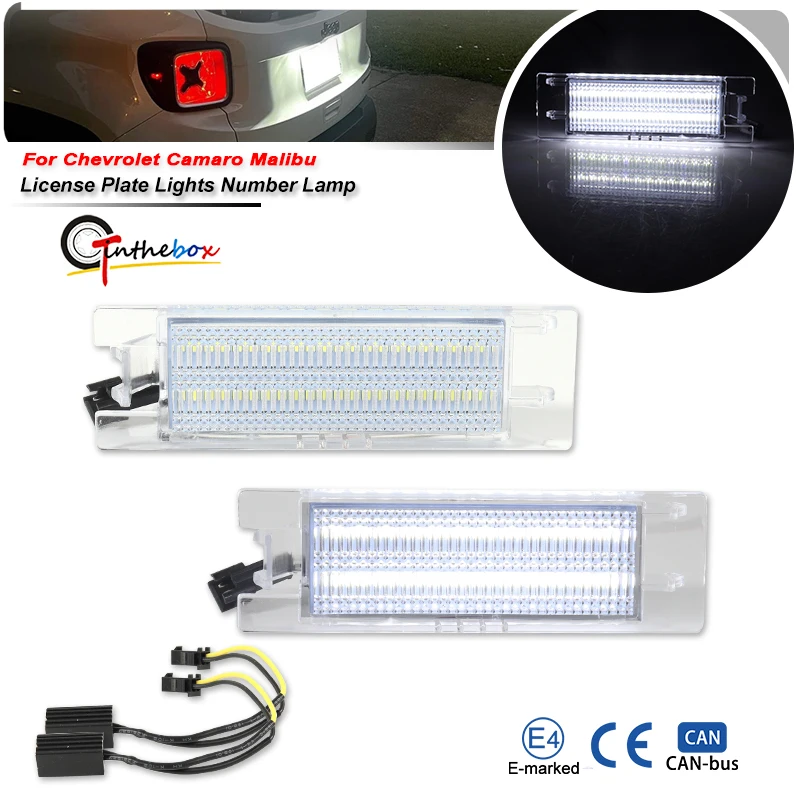 2pcs LED License Plate Light For Jeep Renegade 2015 2016 2017 2018 2019 2020 2021 2022 2023 2024 2025 Canbus Error Free