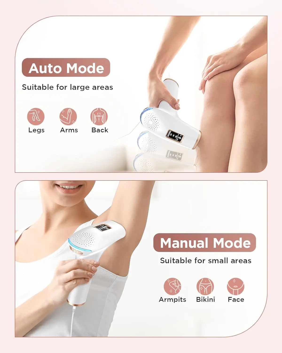 IPL Laser Hair Removal 5cm² Light Outlet 3 in 1 Quick Whole Body Permanent Remover Hair 999900 Flashes Epilator for Men Women