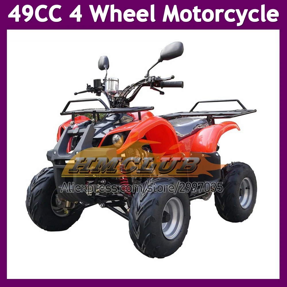 49CC 50CC 2 Stroke ATV OFF-road Motorcycle Green Blue Orange Red Racing MOTO Trail Dirt Bike Gasoline 4Wheel Motorbike For Child