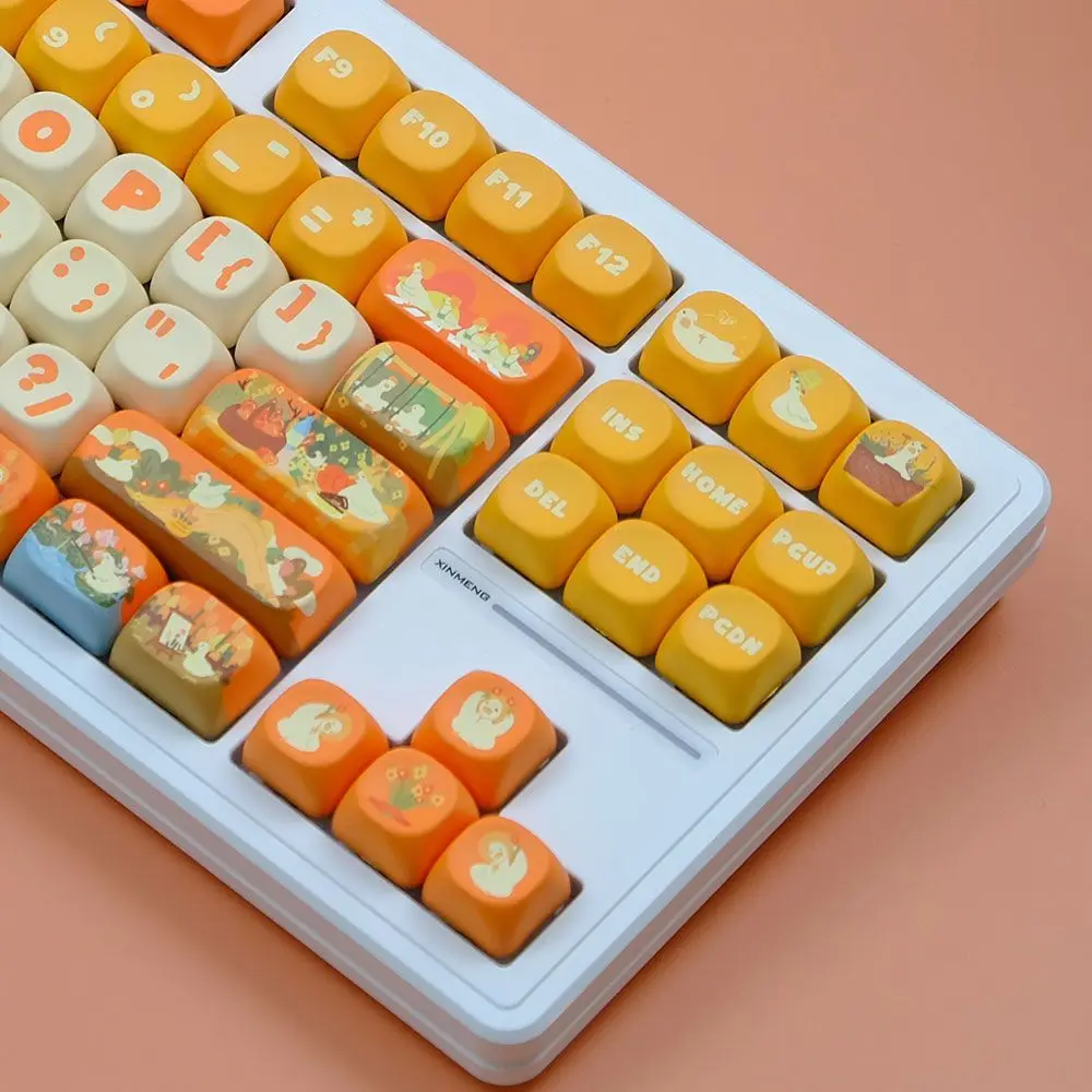 125 Key Flower and Duck Custom 5 Side Dye Sub PBT Keycaps MOA Profile Keyboard Keycap for Cherry MX Switches Mechanical Keyboard - Image 6