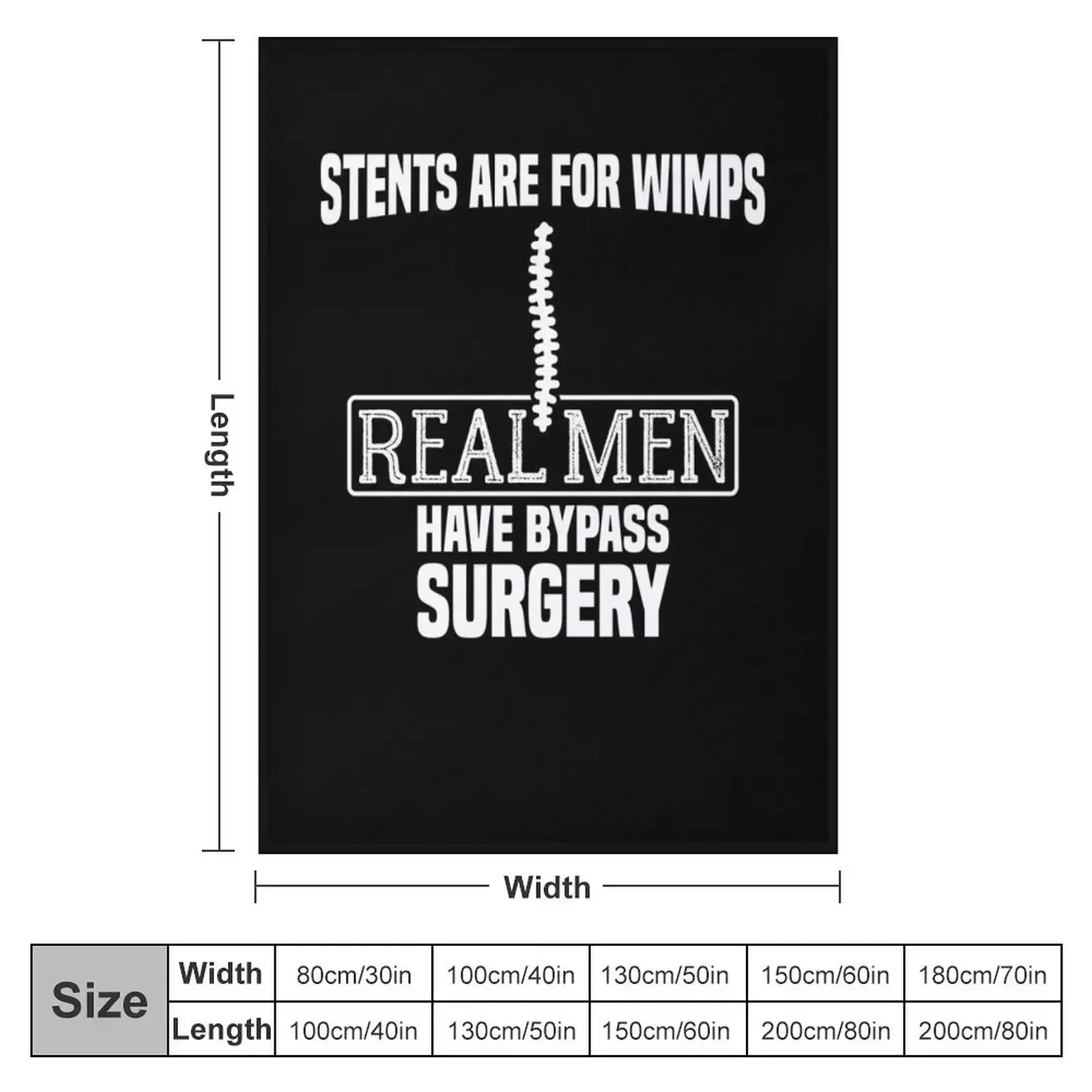 Stents Are For Wimps Real Men Have Bypass Open Heart Surgery Throw Blanket heavy to sleep Flannels Sofa Comforter Blankets