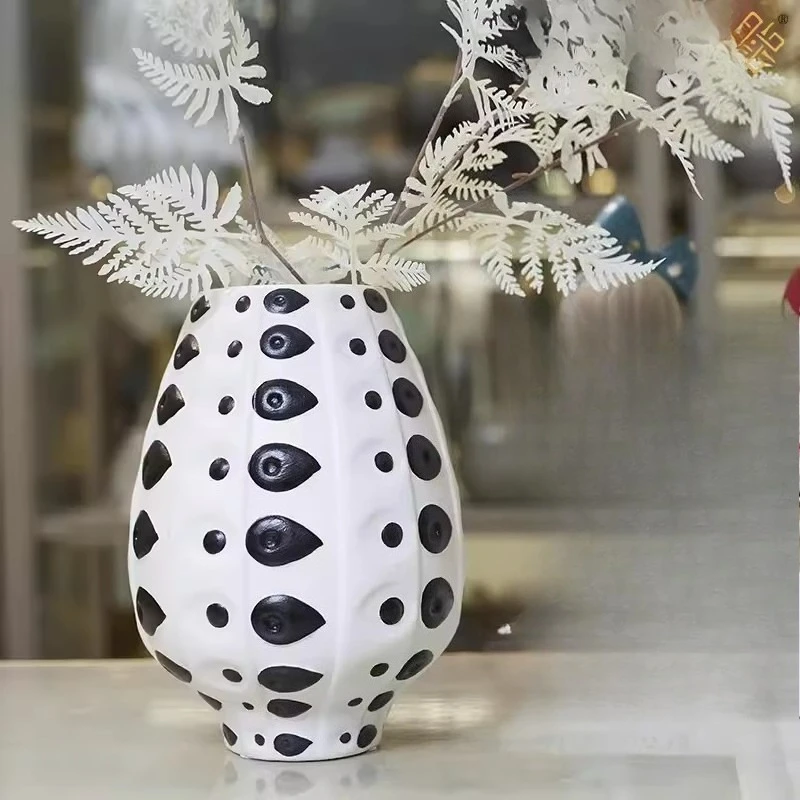 Ceramic flower ware Creative geometric desktop Hotel porch Dining table Flower arrangement