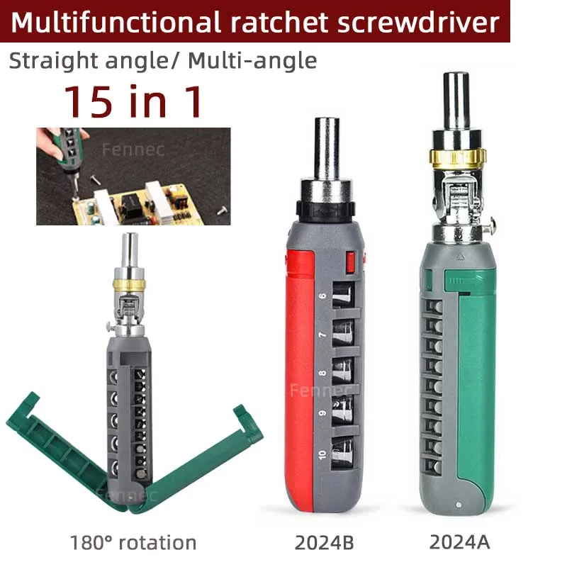 

14 in 1 Multifunction Ratchet Screwdriver Kit Auto Repair Tool Multi Head Tips Kit Multi Angle Ratchet Screwdriver Hand Tools