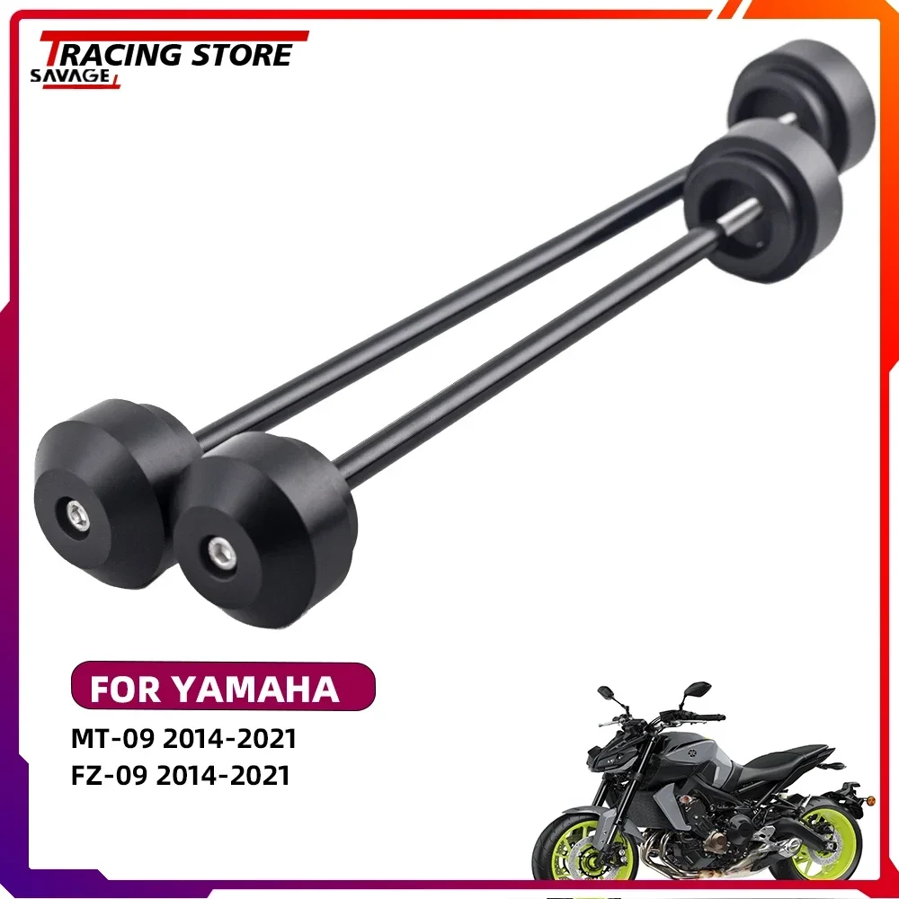 

Front Rear Sliders For YAMAHA MT 09 2017 2018 2019 2020 MT09 2021 Motorcycle Accessories Crash Axle Wheel Fork Slider Protector