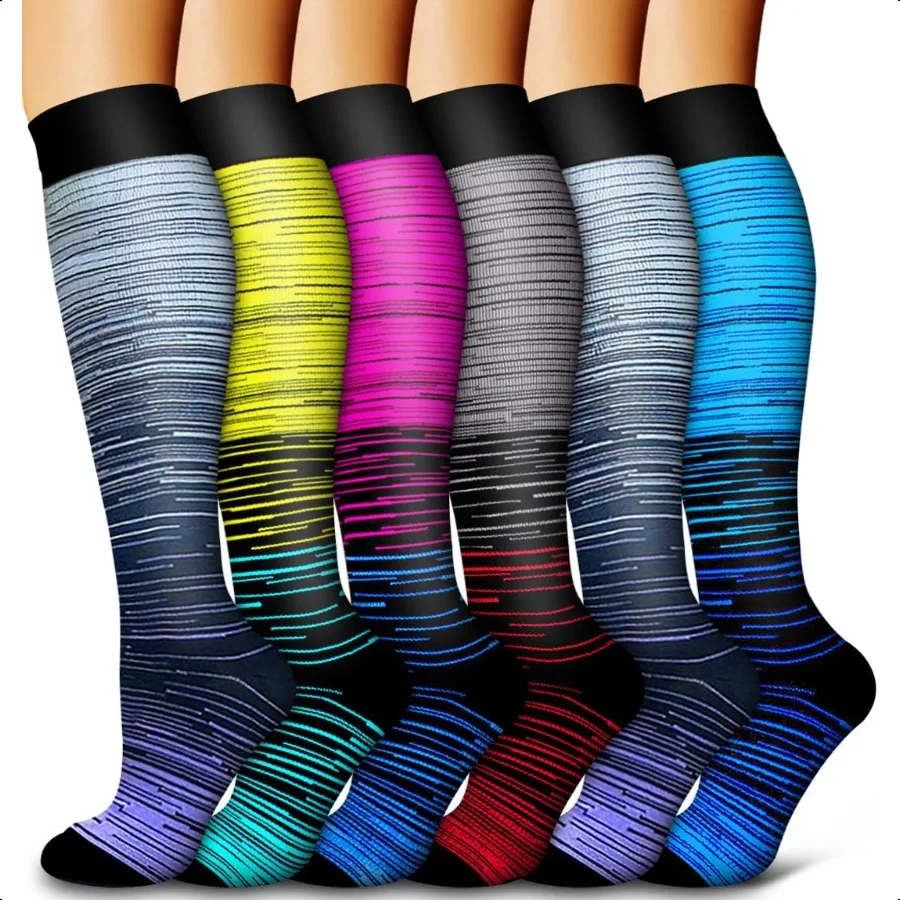 

Bluemaple 6 Pack Copper Comprion Socks for Women and Men CirculationBest port for Medical Running Nursing Athletic