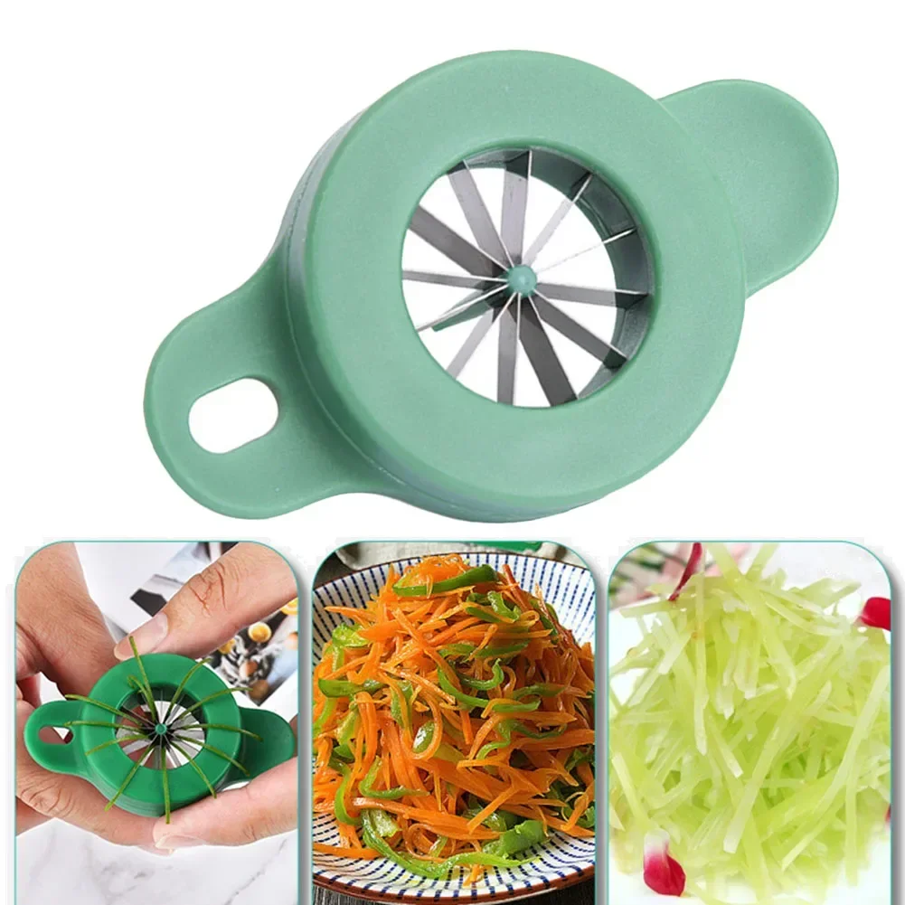 Green PP+Stainless Steel Slicer Cutter Slicer Cutter 8x6.5cm Green Operation Is Simple Without Taking Up Space