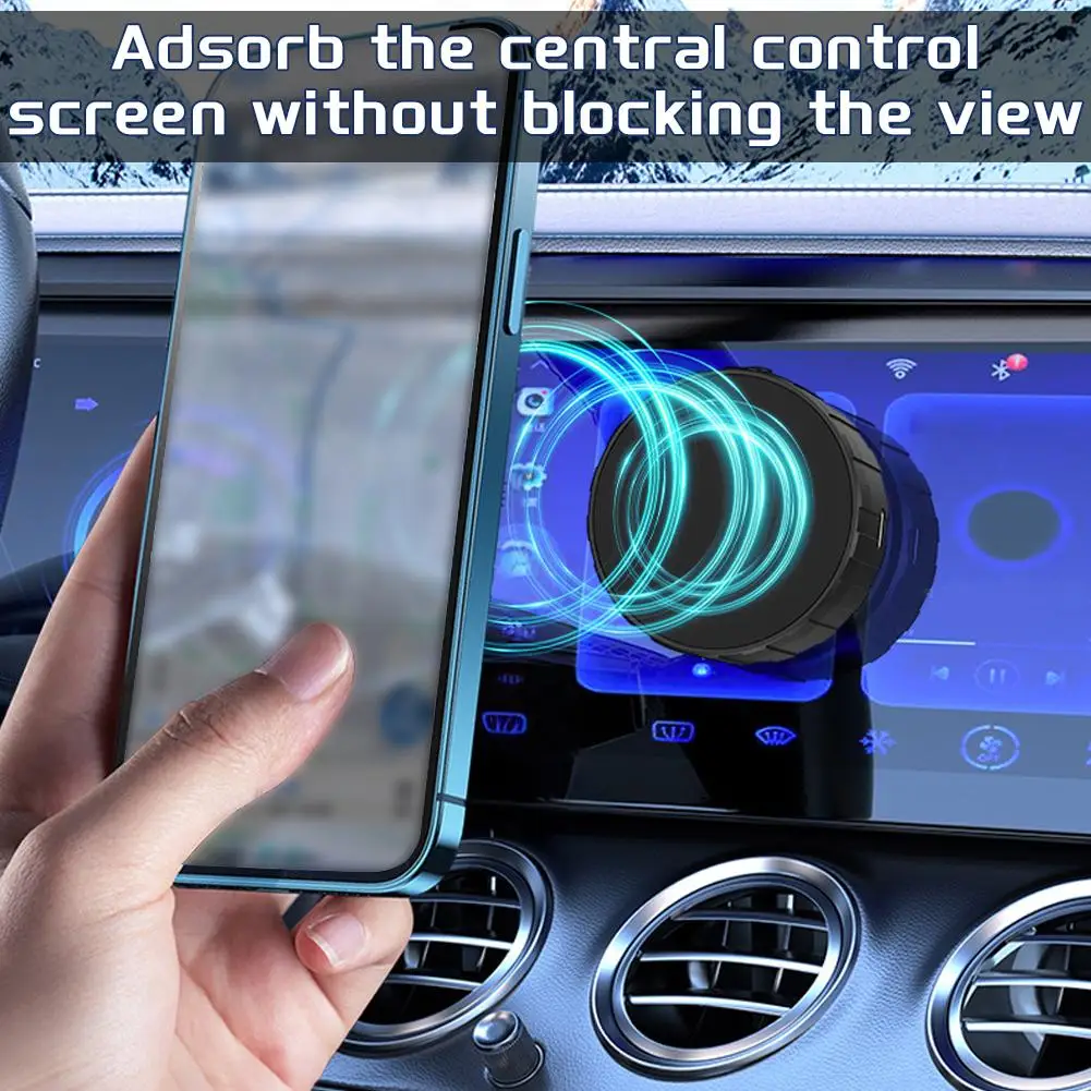 Magnetic Car Suction Cup Holder Mount Intelligent Car Rotating Navigation Bracket For Navigation Live Stream