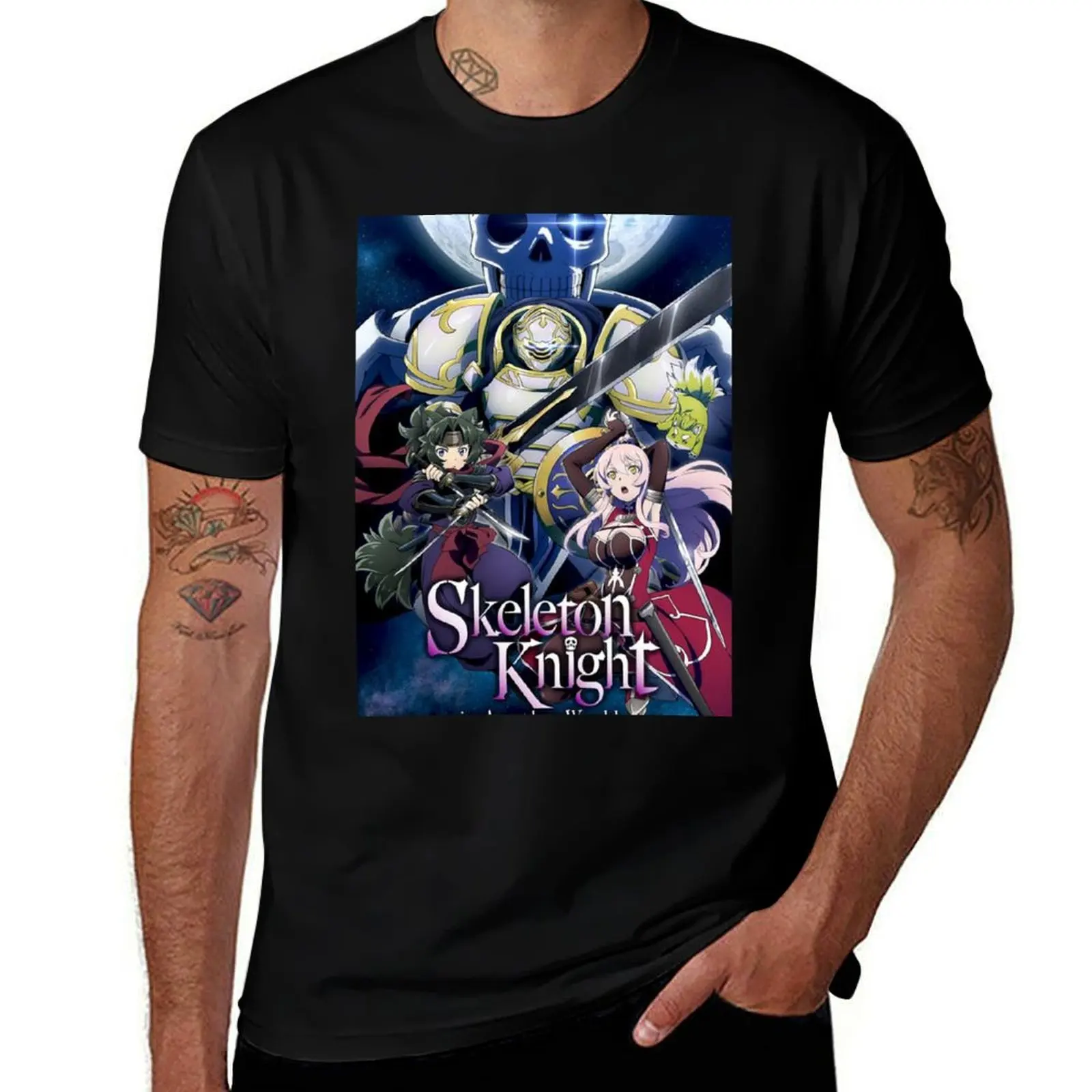 skeleton knight in another world T-Shirt Work Duty Casual T-Shirt