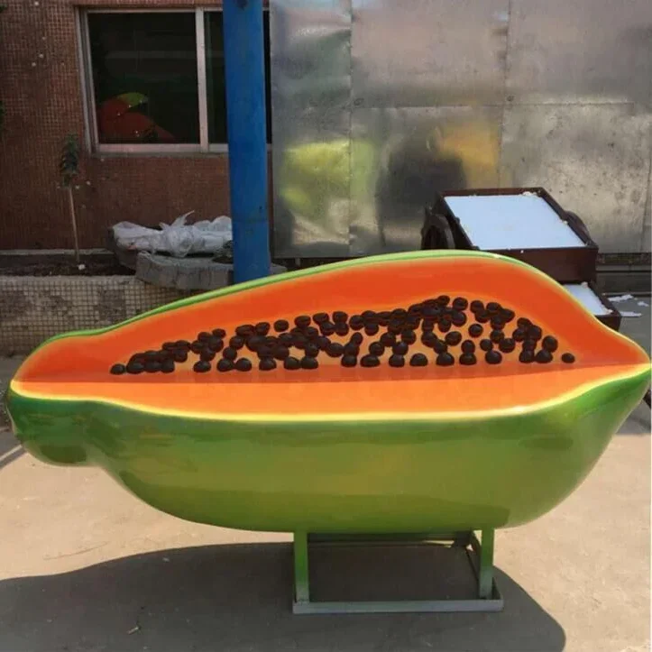 Selected Good Items Hot Sales Fiberglass Fruit Shaped Bench Chair Modern Custom Design Furniture Chair