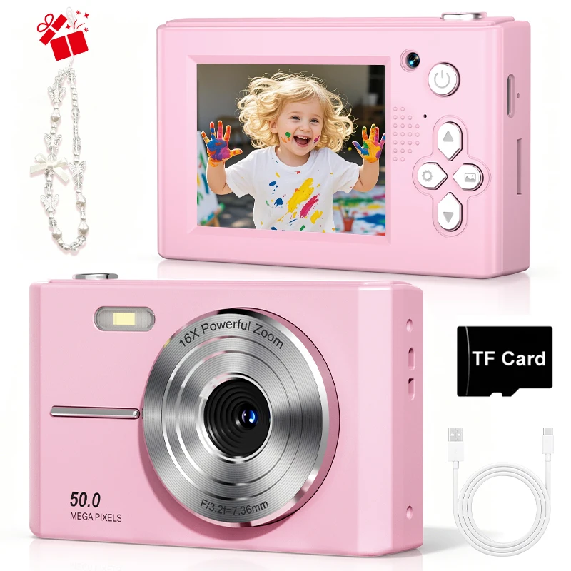 Digital Camera 50 MP 16x Zoom Photography Video Cam With Memory Card Card Reader As Gift