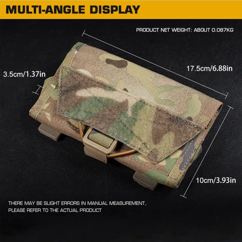 Outdoor Tactical Phone Case Feature Pack Quick Release Design 1000D Nylon MOLLE System