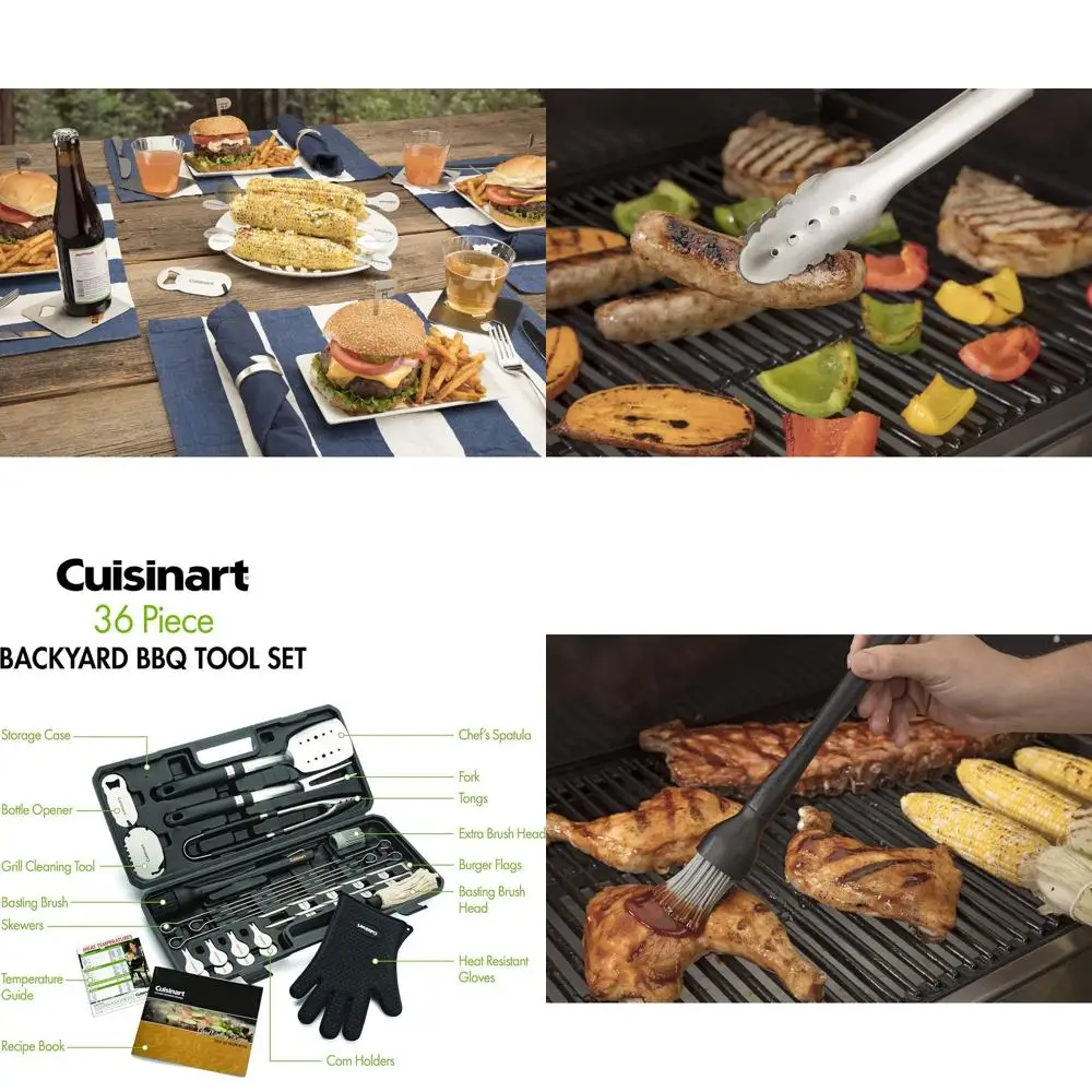 

36-Piece Premium BBQ Tool Set with CGS-8036 Grill Accessories