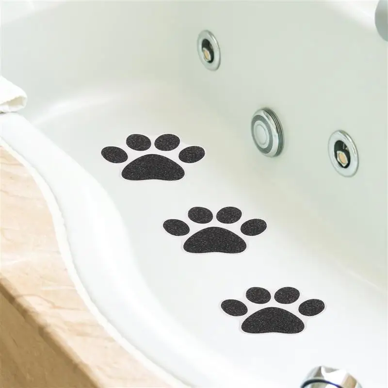 10pcs Footprint Anti-Slip Stickers Bath Tub Non Bathtub Decals Shower Floor Colorful Paw Self-Adhesive Non Slip Bathtub Mat