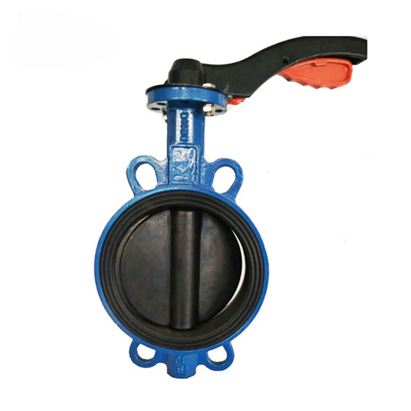 DN50 Manual Soft Seal Cast Iron Butterfly Valve Manual Screw Clamp