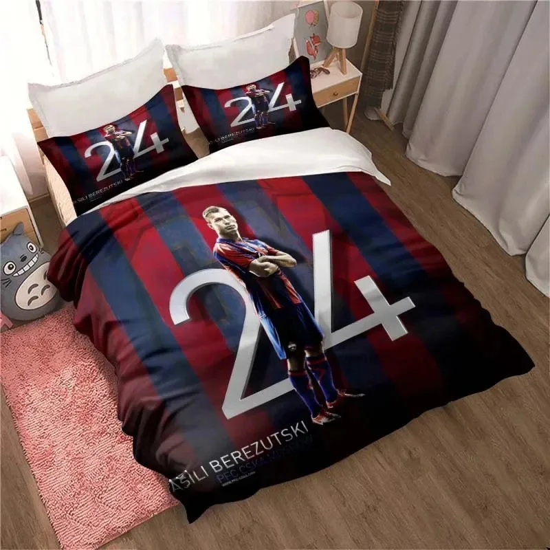 PFC CSKA Moscow Football Print Bedding Set Cute Quilt Cover Bed Cover with Pillowcase Custom Bedding Cover with Pillowcase