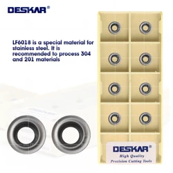 DESKAR 100% 오리지널 RCMT0602MO LF6018 밀링 인서트 스테인레스 스틸 가공용 수치 제어 선반 밀링 커터 도구