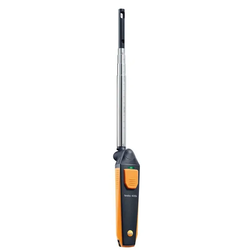 Testo 405i Smart and Wireless Hot-Wire Anemometer Thermal Sensor Wind Speed Meter Measures Air Velocity Volume Flow Temperature